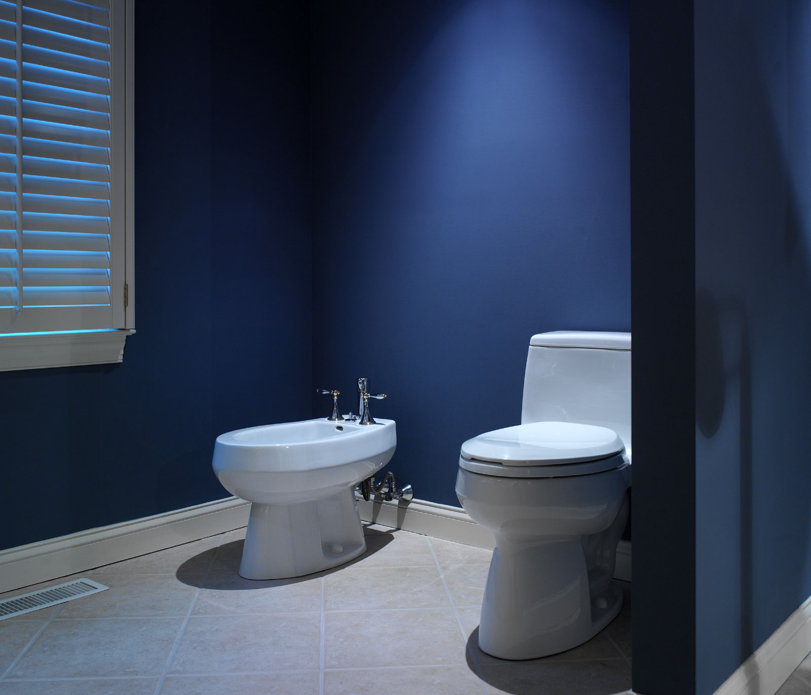 Recessed lights in water closet