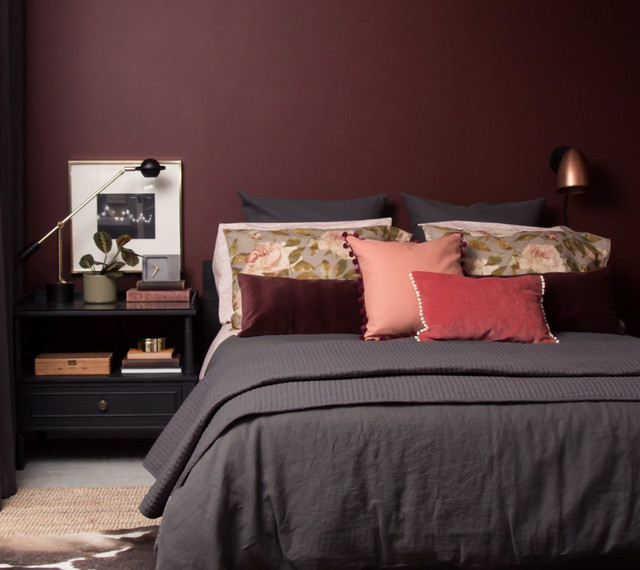 oxblood-red-bedroom