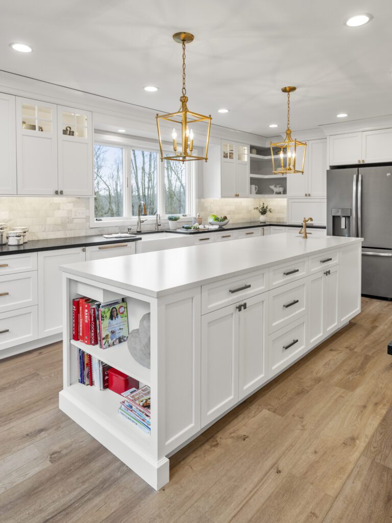 Bucks County kitchen island with ample storage