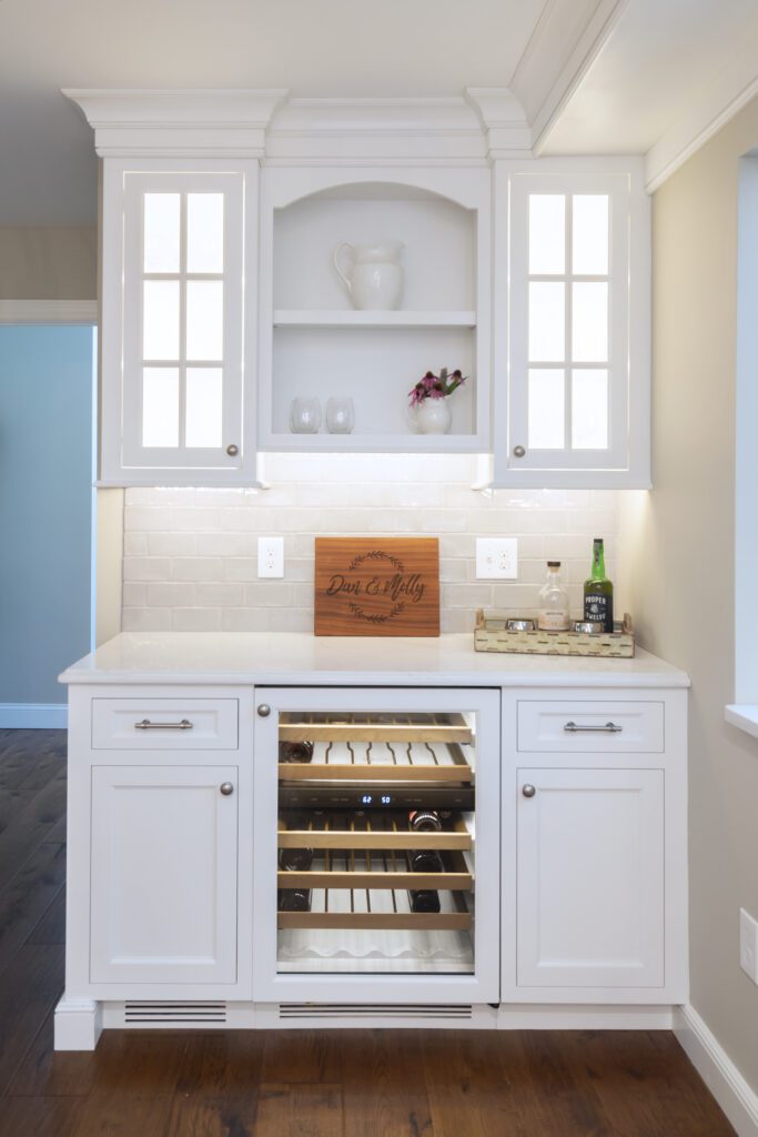 Beverage Center in Open Concept Kitchen