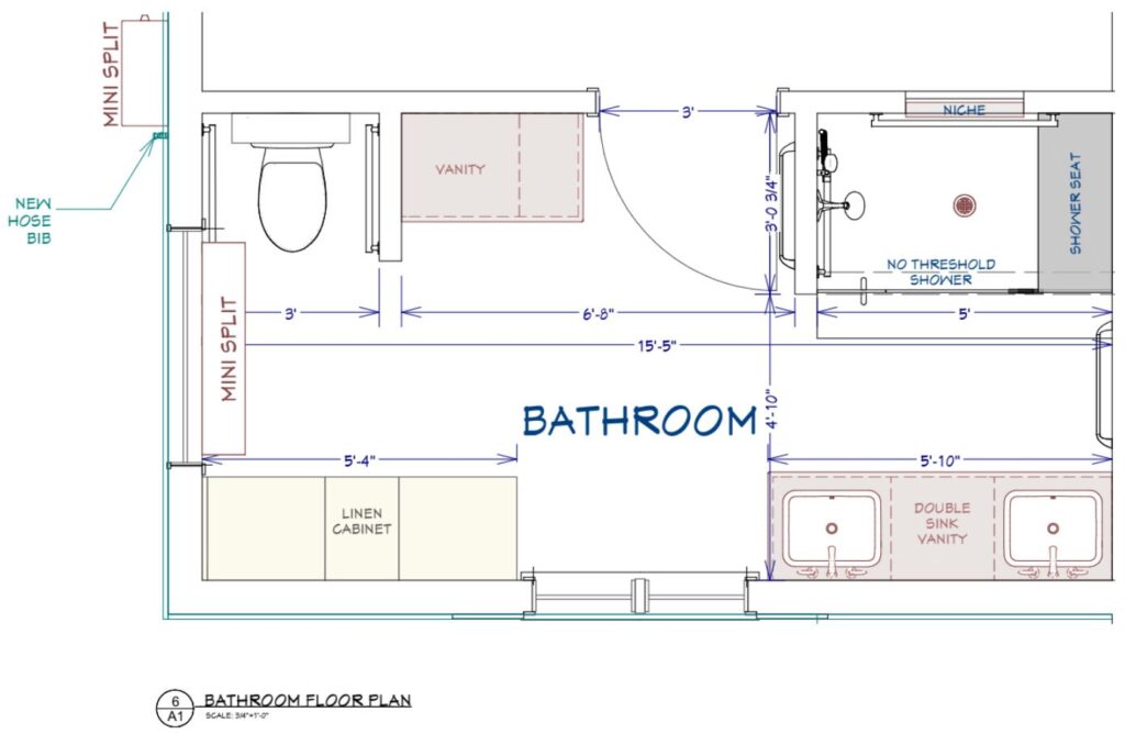 Creative Contracting Bathroom Plans