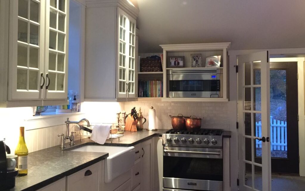 White Kitchen with Rustic Charm 