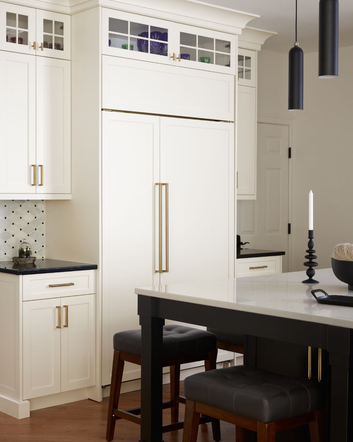 Custom refrigerator in a newly renovated kitchen in Ambler