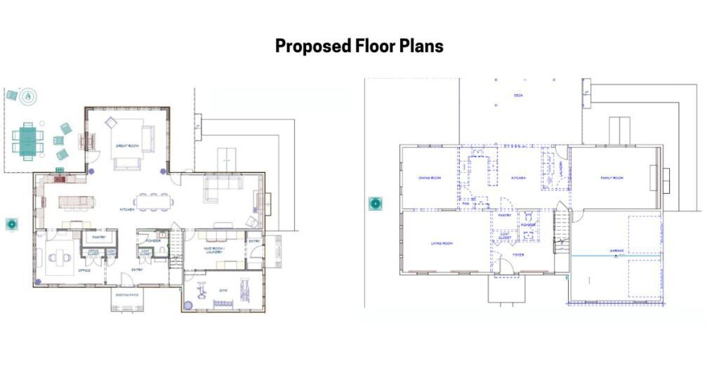 Proposed floor plans