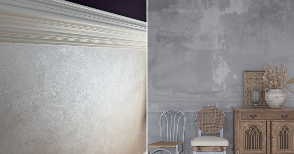 Venetian plaster wall finish 