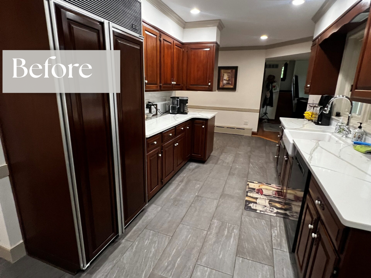 Kitchen with dark cabinets in Rydal
