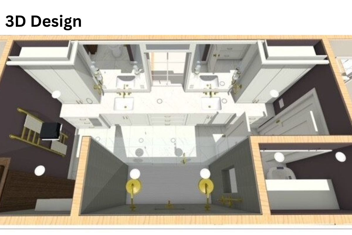 3D Design of primary bathroom